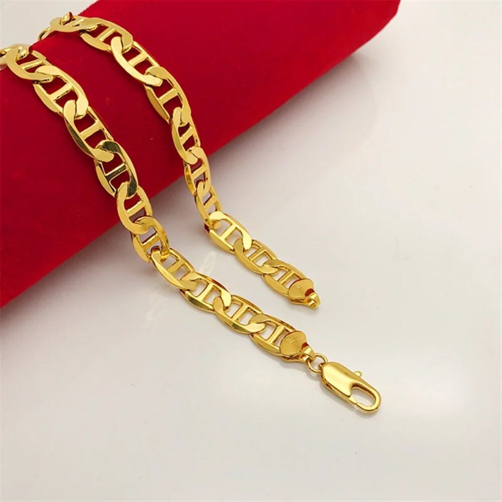Awesome 20" Mariner Link Chain, 6mm Wide, 18K. Yellow Gold 🥇 - Picture 4 of 7